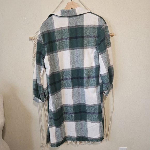 Shein Flannel Long Shacket S - Picture 4 of 9